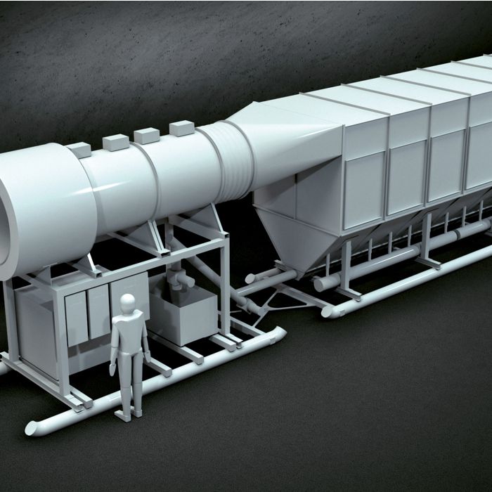 Tunneling dust collector