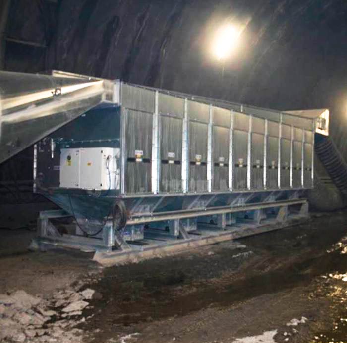 Colector de polvo TMU | Excavación de túnel con explosivos | Italia